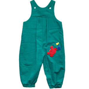 VINTAGE 90s Made in USA Teal Under the Sea Sea Life Beach Themed Jumper 24 Month